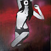 Dancing Girl graffiti art on canvas by Mr Pilgrim