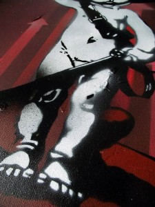 Mr Pilgrim Graffiti Artist - This is war boy | original art for sale, street art on canvas, urban art, buy art online