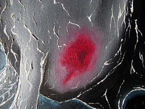 Mr Pilgrim Oil Painting for Sale - Black Heart