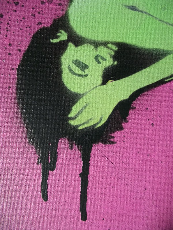 Graffiti Art Buy Online, graffiti girl, pop art pink, urban art for sale, urban artist, graffiti artist.