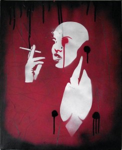 Robot smoking graffiti street art - buy graffiti art online, wall canvas art for sale, abstract art canvas, stretched canvas wall art, pop art on canvas.