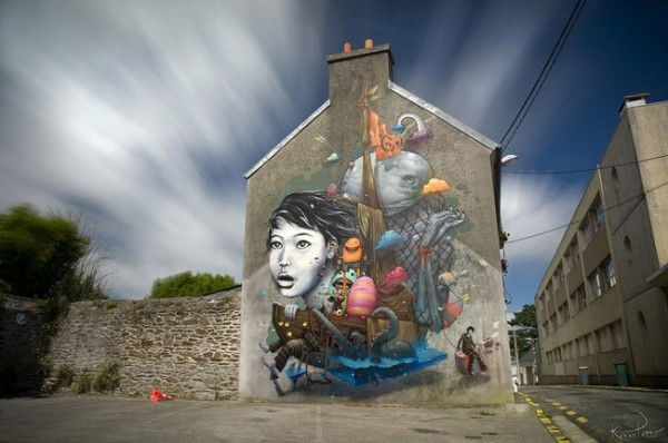 Collection of amazing street art, graffiti art & urban art on Mr Pilgrim online