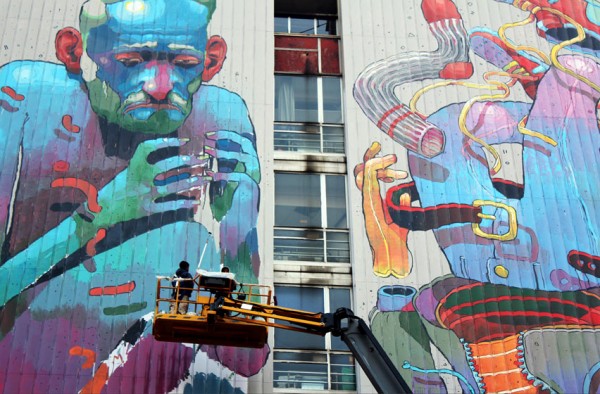 aryz, street artists, urban artists, wall murals, graffiti art, great street art, great urban art online.