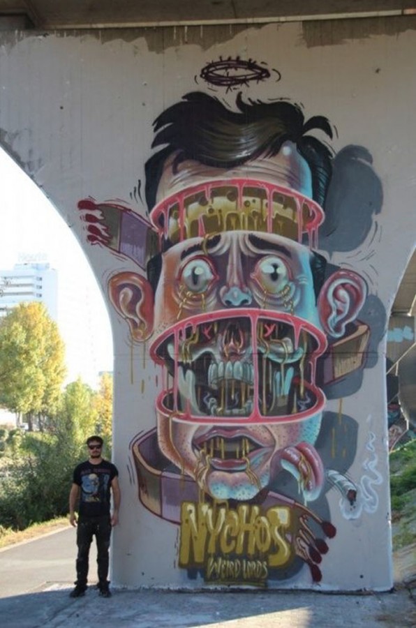 urban art, street art, street artist, urban artist, wall murals, graffiti art, nychos.