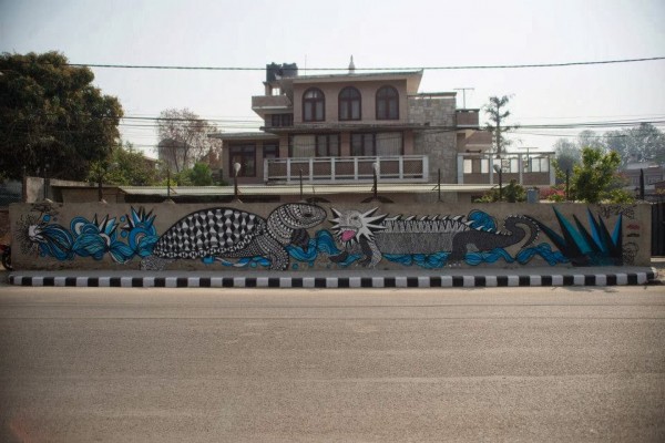 Kathmandu, Nepal, Aditya Aryal, Renny Normala, street artists, global urban art, street art of the world, free walls, graffiti art.
