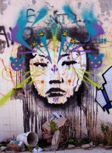 Street art in La Paz, Bolivia by Stinkfish and Zas
