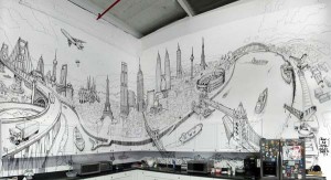 Indoor Mural by Deck Two called Global City