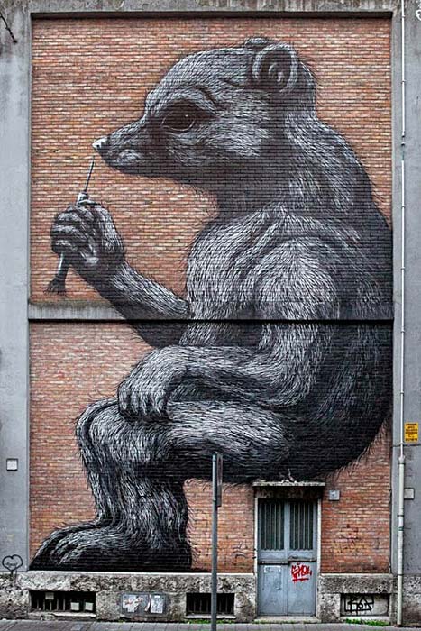 Rome, Italy by ROA (Photo by BlindEyeFactory) | summer street art