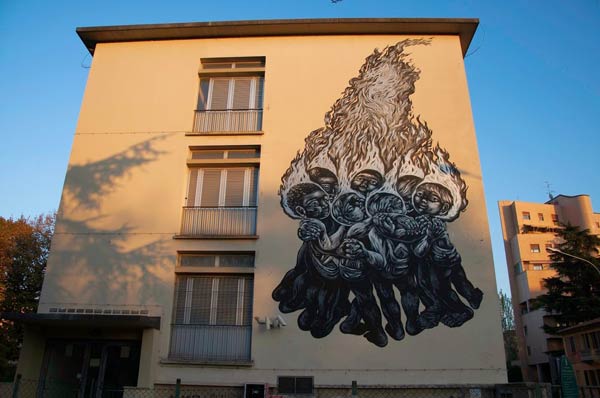 Street art in Bologna, Italy by Bastardilla (Frontier Festival) Photo by Eleonora Trovato and Gaia Moroni