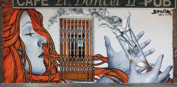 Street art in Madrid, Spain by Sfhir | summer street art