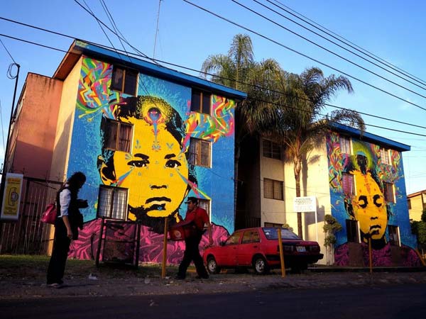 Street art in Mexico by urban artist Stinkfish