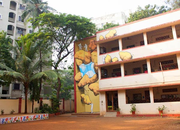 Street Art 2016- Daan Botlek at Aseema School in India 1