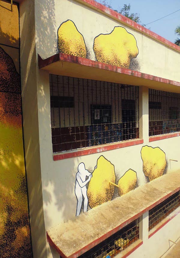 Street Art 2016 - Daan Botlek at Aseema School in India 5