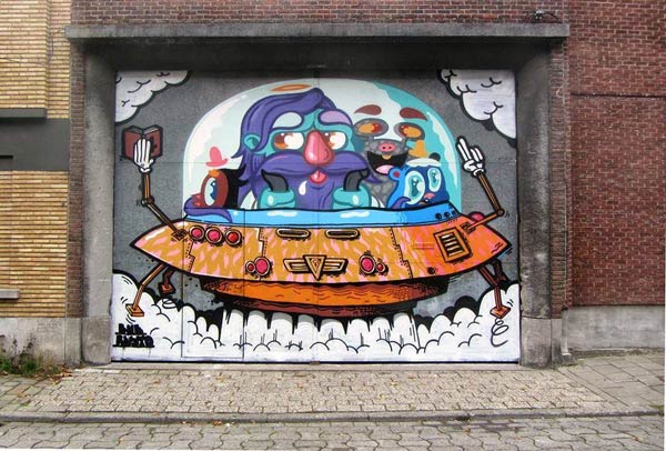 Street Art 2016- Gent, Belgium by Bue The Warrior and Resto (Photo by SABelgium)