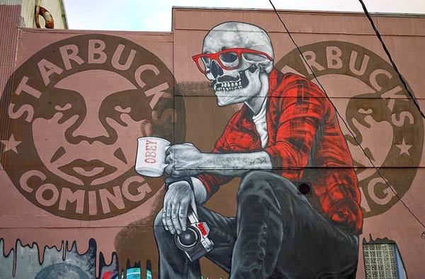 Street Art 2016- MTO with background by Obey