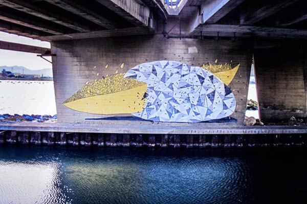 Street Art 2016- Street art in Caligari, Italy by Tellas and Crisa