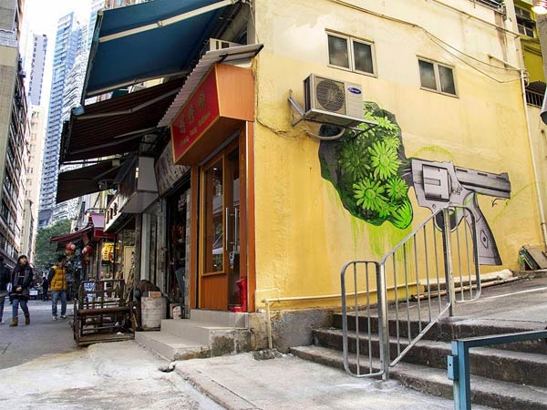 Street art in Hong Kong, China by Ludo