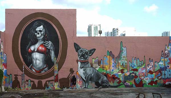 Street art in Wynwood, Miami, USA by MTO (Art Basel Miami Beach 2014)