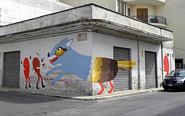 Urban artist Dem in Italy