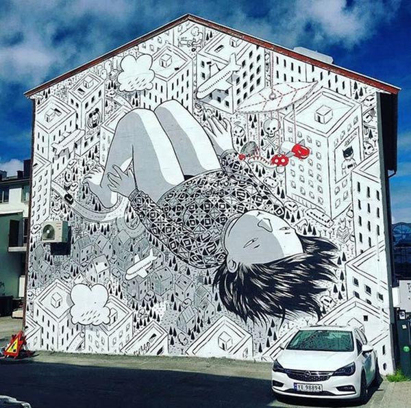 Amazing wall mural by Italian artist Millo
