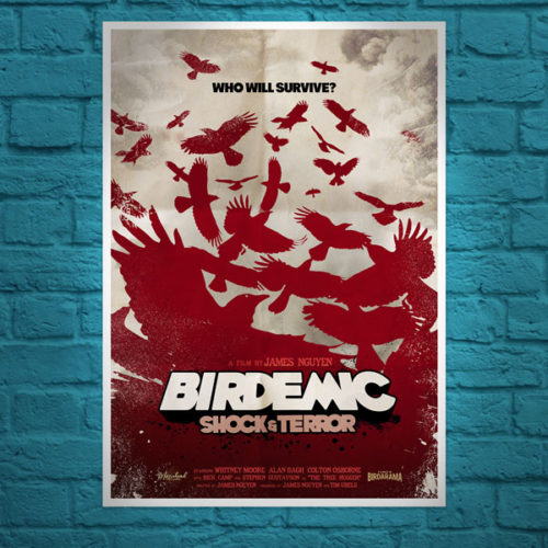 Original Fan Made Poster Art : Birdemic Shock and Terror by UK artist Mr Pilgrim