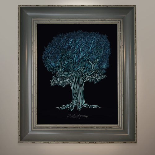 MrPilgrim Original Art "Tree of Whispers"