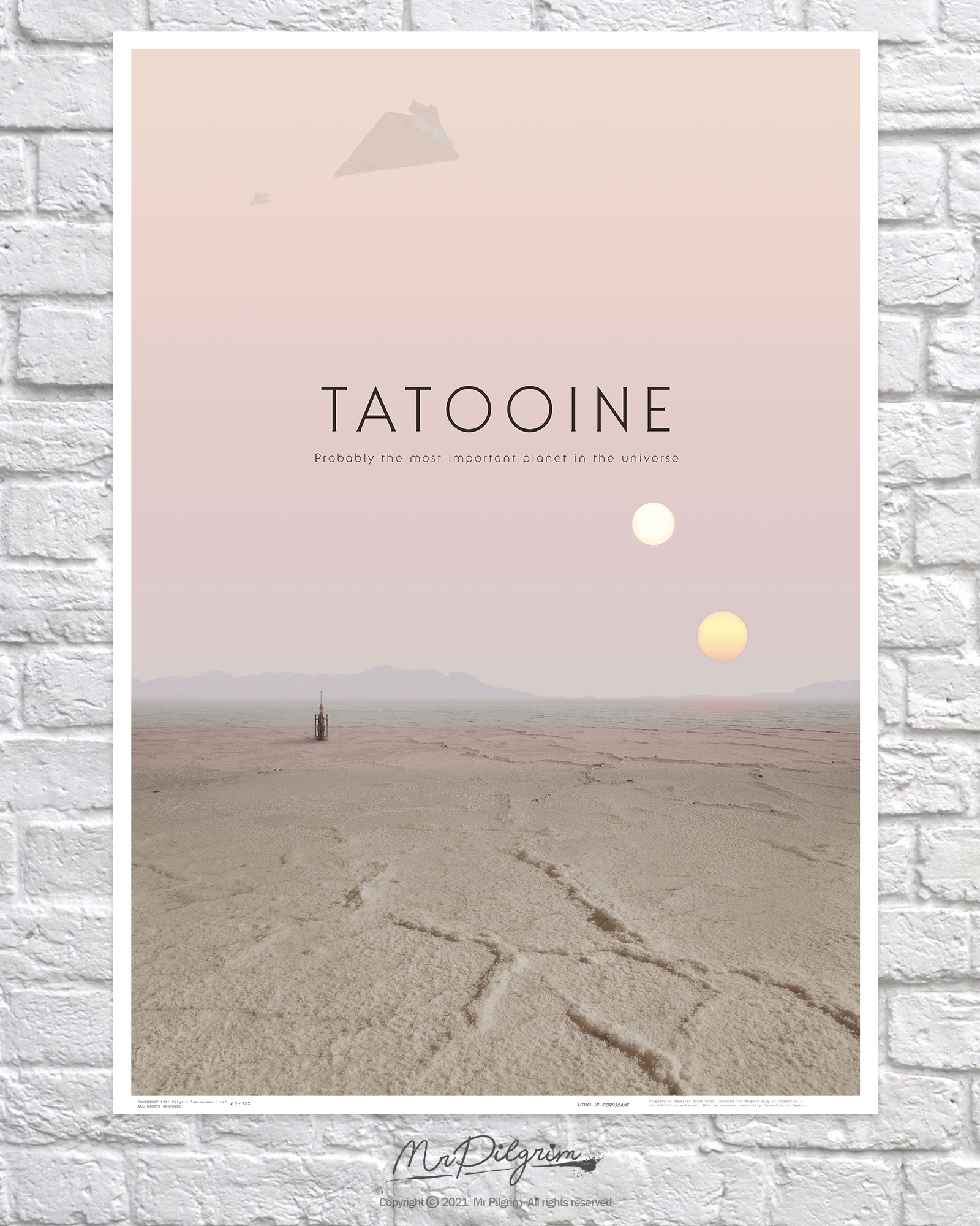Mr Pilgrim Artist Star Wars Minimalist Poster Tatooine
