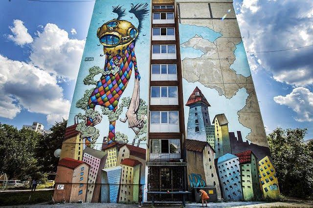 Bozko New Mural In Sofia, Bulgaria