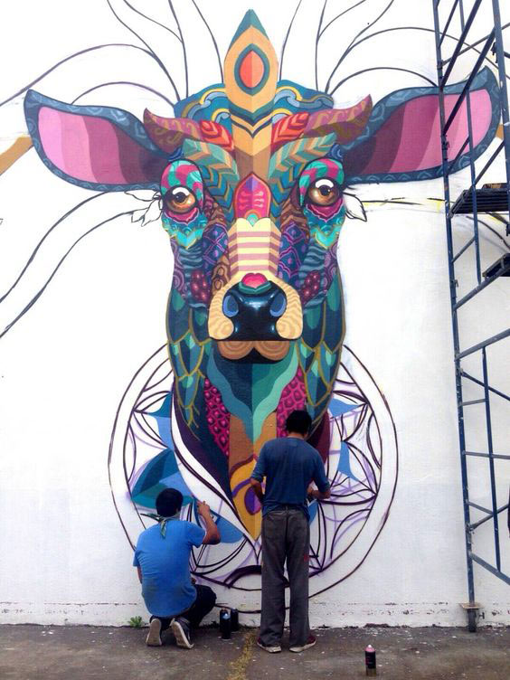Cool street art by Farid Rueda in Uruapan, Mexico, 2015 (StreetArtNews)